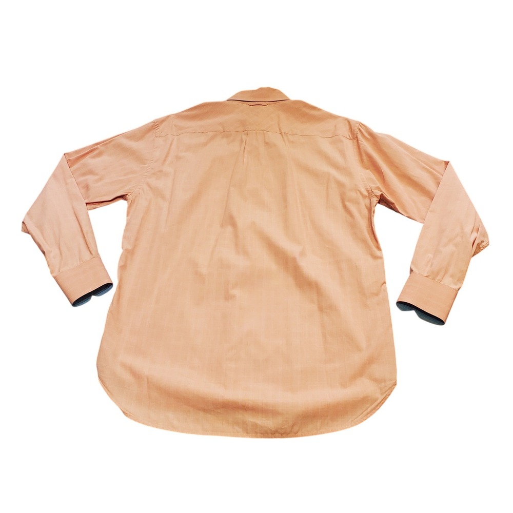 VTG Tommy Hilfiger Shirt Mens M Orange Salmon 80s 2-Ply Cotton Oxford Preppy - Picture 2 of 13
